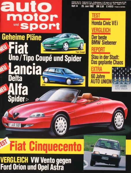 Auto Motor Sport, 26.06.1992 bis 09.07.1992