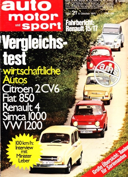 Auto Motor Sport, 09.10.1971 bis 22.10.1971