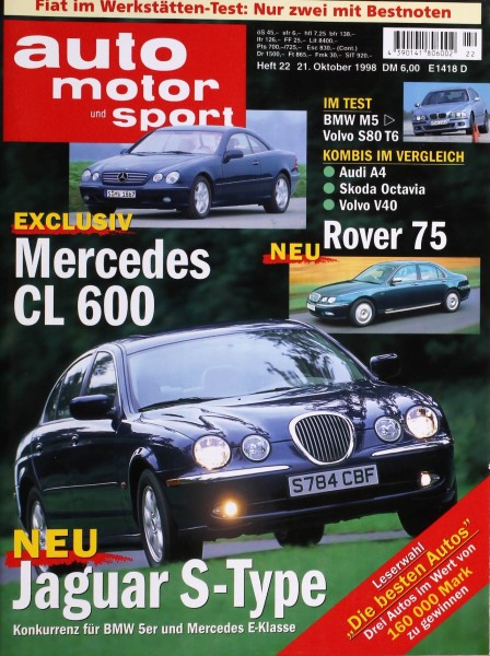 Auto Motor Sport, 21.10.1998 bis 03.11.1998