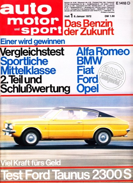 Auto Motor Sport, 08.01.1972 bis 21.01.1972