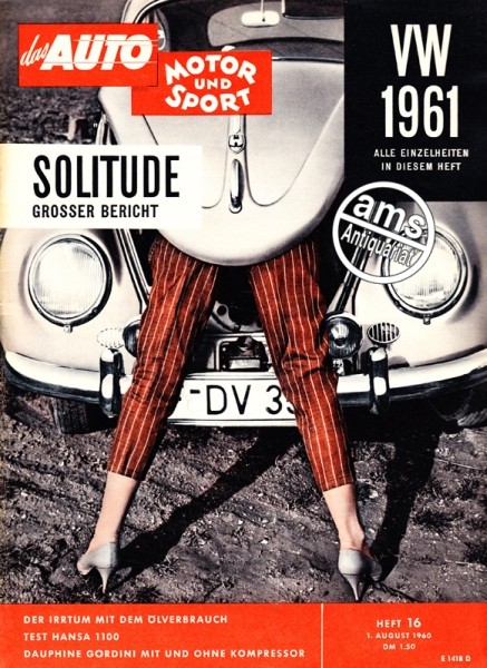 Auto Motor Sport, 01.08.1960 bis 14.08.1960