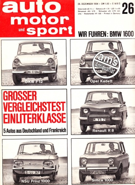 Auto Motor Sport, 26.12.1964 bis 08.01.1965
