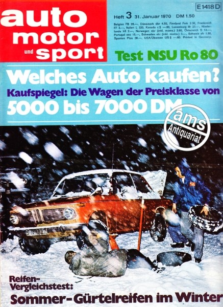 Auto Motor Sport, 31.01.1970 bis 13.02.1970