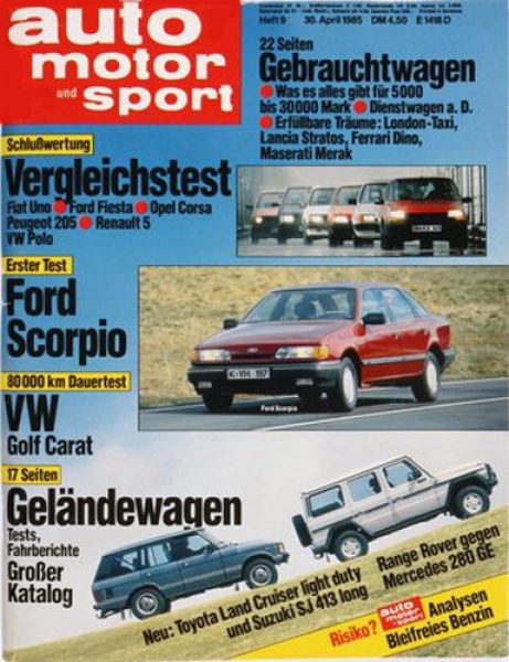 Auto Motor Sport, 30.04.1985 bis 13.05.1985