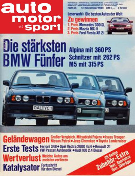 Die Stärksten BMW Fünfer: Alina mit 360 PS - Schnitzer mit 262 PS - M5 mit 315 PS