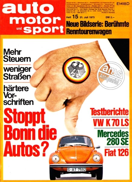 Auto Motor Sport, 21.07.1973 bis 03.08.1973
