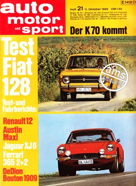 Auto Motor Sport, 11.10.1969 bis 24.10.1969