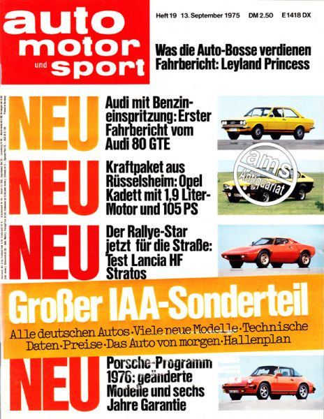 Auto Motor Sport, 13.09.1975 bis 26.09.1975