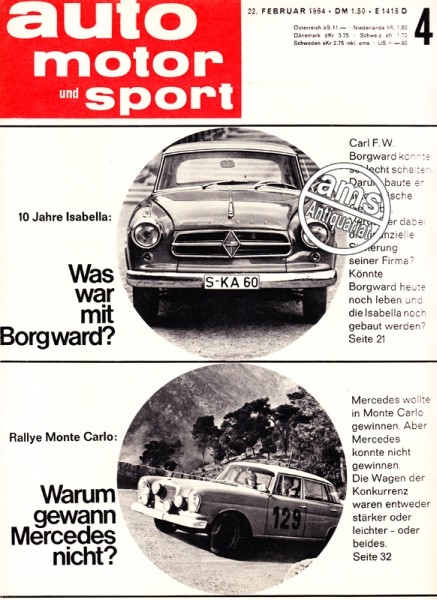 Auto Motor Sport, 22.02.1964 bis 06.03.1964