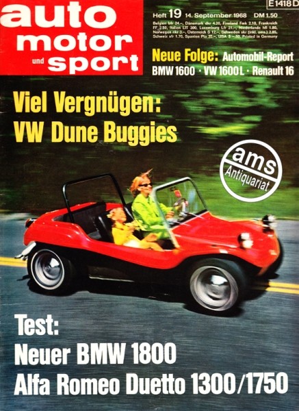 Auto Motor Sport, 14.09.1968 bis 27.09.1968