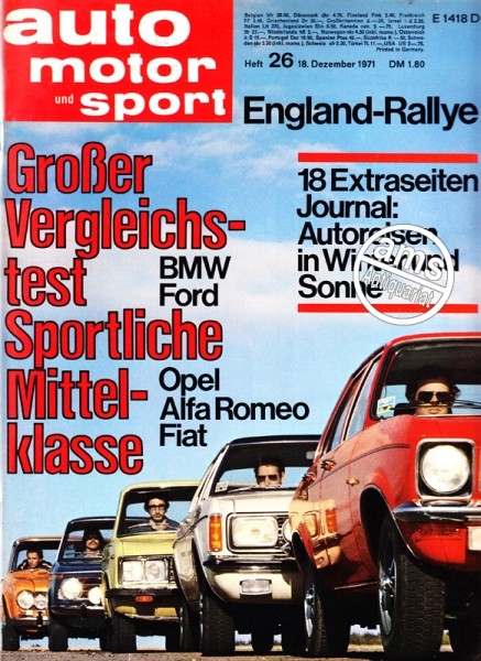 Auto Motor Sport, 18.12.1971 bis 31.12.1971