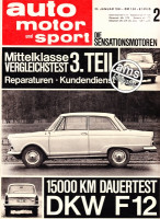 Original Auto Zeitung 1964  'Auto Motor Sport' vom 25.1.1964 bis 7.2.1964 als Geschenk vom Geburtstag für Autoliebhaber