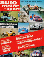 11/1976: Die verrücktesten Autos der Welt; Großer Renault mit Vierzylinder-Motor: Test Renault 20; 100 000 km mit dem Golf: Wirtschaftlich und zuverlässig?;...