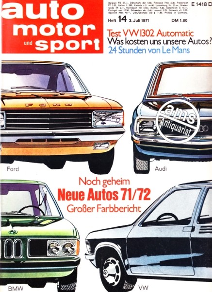 Auto Motor Sport, 03.07.1971 bis 16.07.1971