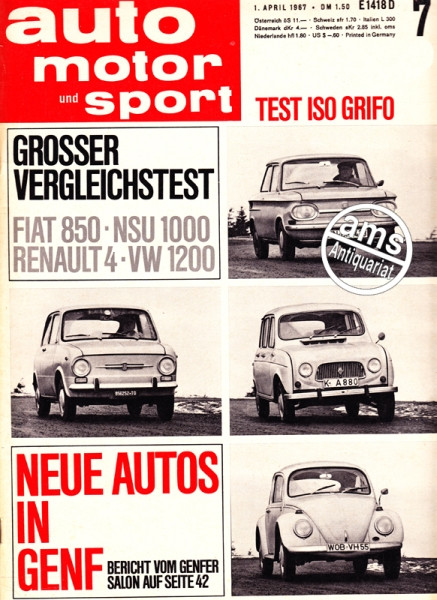 Auto Motor Sport, 01.04.1967 bis 14.04.1967
