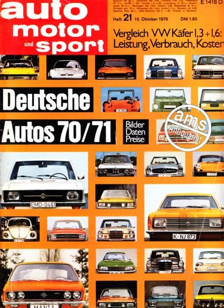 Auto Motor Sport, 10.10.1970 bis 23.10.1970
