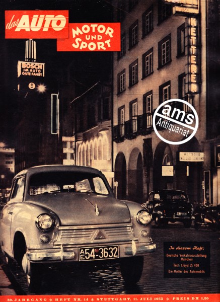 Auto Motor Sport, 11.07.1953 bis 24.07.1953