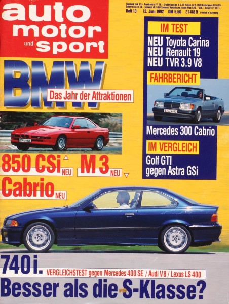 Auto Motor Sport, 12.06.1992 bis 25.06.1992