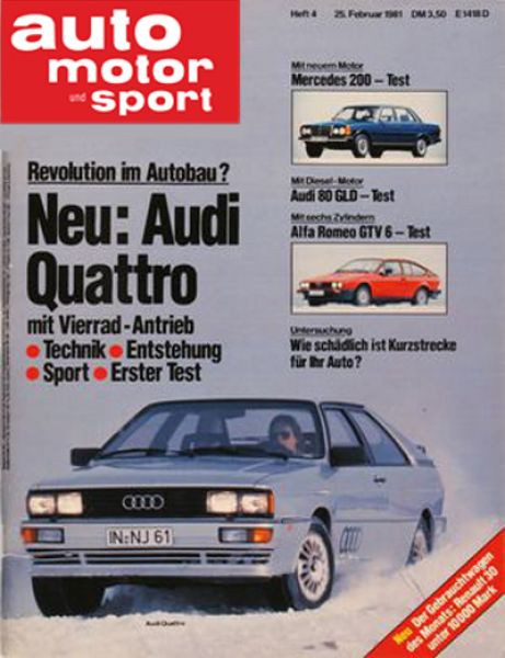 Audi Quattro mit Vierrad Antrieb - Revolution im Autobau? Erster Test! Technik. Entstehung. Sport.