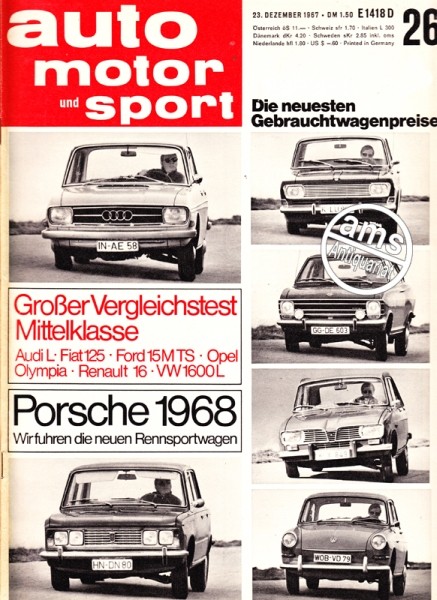Auto Motor Sport, 23.12.1967 bis 05.01.1968