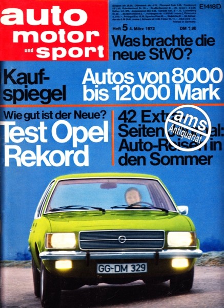 Auto Motor Sport, 04.03.1972 bis 17.03.1972