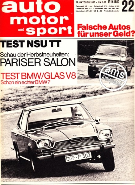 Auto Motor Sport, 28.10.1967 bis 10.11.1967