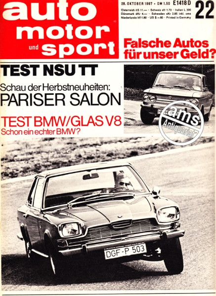 Auto Motor Sport, 28.10.1967 bis 10.11.1967