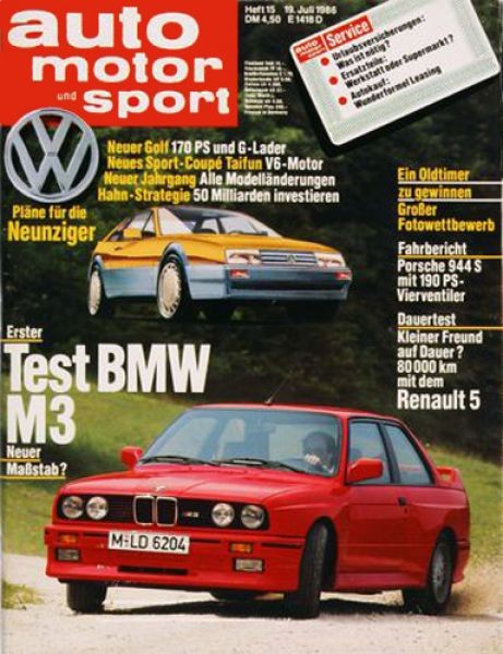 Auto Motor Sport, 19.07.1986 bis 01.08.1986