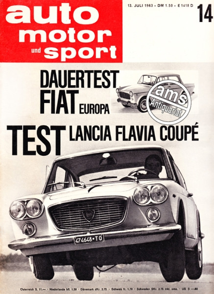 14/1963: Dauertest Fiat Europa, Test Lancia Flavia Coupe