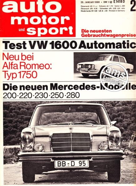 Auto Motor Sport, 20.01.1968 bis 02.02.1968