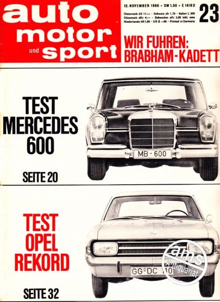 Auto Motor Sport, 12.11.1966 bis 25.11.1966