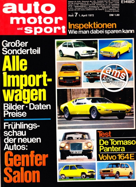 Auto Motor Sport, 01.04.1972 bis 14.04.1972
