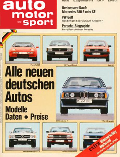 IAA 1978: ALLE NEUEN DEUTSCHEN AUTOS! MODELLE - DATEN - PREISE