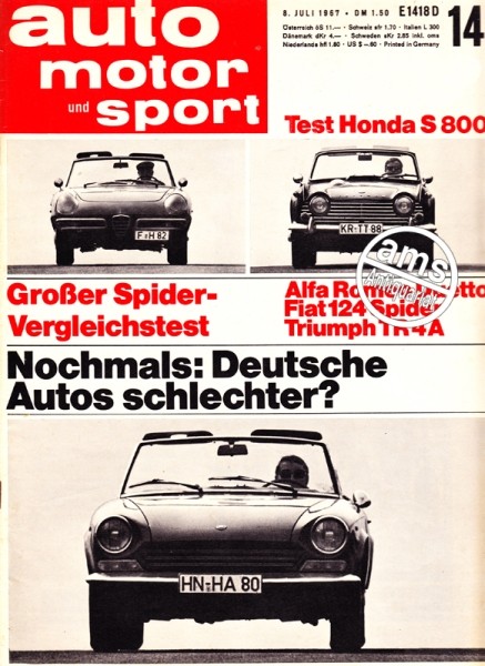 Auto Motor Sport, 08.07.1967 bis 21.07.1967