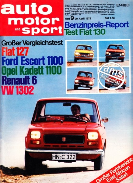 Auto Motor Sport, 29.04.1972 bis 12.05.1972