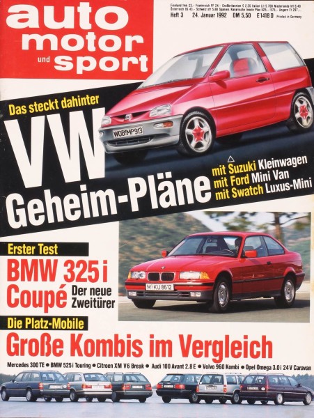 VW Geheimpläne, Große Kombis im Vergleich, BMW 325i Coupe