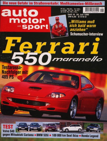 Auto Motor Sport, 26.07.1996 bis 08.08.1996