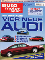 Original Zeitung 1995 'Auto Motor Sport' vom 13.1.1995 bis 26.1.1995, 2/1995: Die geheimen Duft-Experimente der Auto-Hersteller; Im Test: BMW 750i...