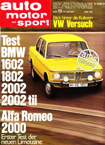 Testbericht 1971: Alfa Romeo 2000 mit 131 PS. Erster Test der Limousine