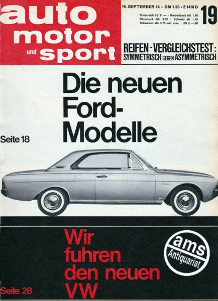 Auto Motor Sport, 19.09.1964 bis 02.10.1964