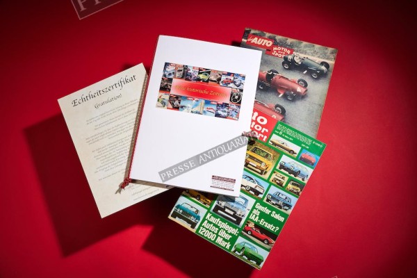 Geschenkmappe für historische Auto Motor Sport Zeitung