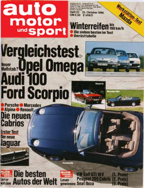 Auto Motor Sport, 25.10.1986 bis 07.11.1986