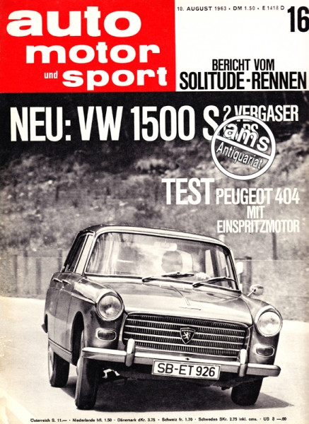 Auto Zeitung 10.8.1963