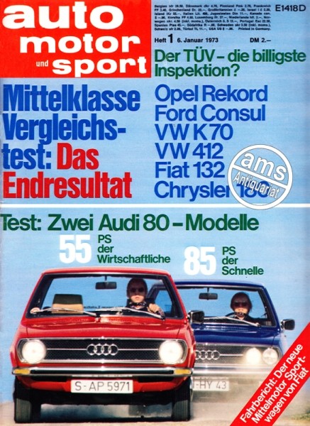 Auto Motor Sport, 06.01.1973 bis 19.01.1973