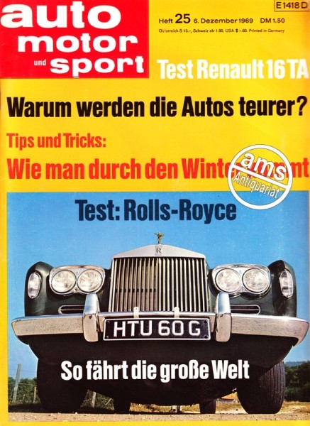 Auto Motor Sport, 06.12.1969 bis 19.12.1969
