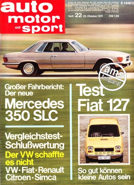 Auto Motor Sport, 23.10.1971 bis 05.11.1971