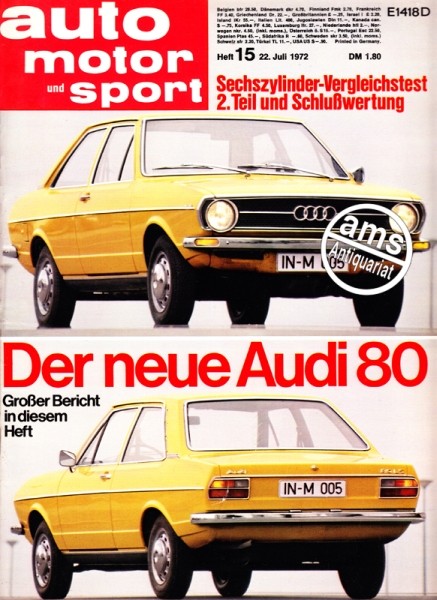 Auto Motor Sport, 22.07.1972 bis 04.08.1972