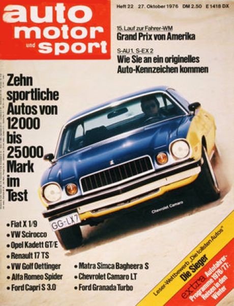 Auto Motor Sport, 27.10.1976 bis 09.11.1976