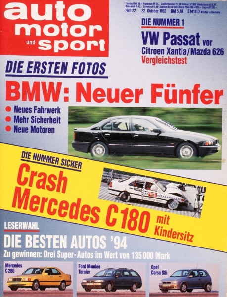 Auto Motor Sport, 22.10.1993 bis 04.11.1993