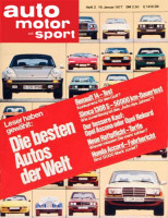 Original Auto Zeitung 1977 Auto Motor Sport vom 19. Januar 1977 bis 1. Februar 1977 als Geschenkidee, AMS 2/1977: Leser haben gewählt: Die besten Autos der...